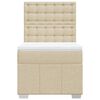 vidaXL Boxspringbett mit Matratze Creme 80x200 cm Stoff