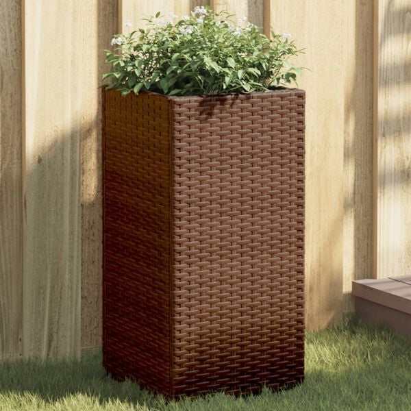 vidaXL Pflanzk&uuml;bel Braun 30x30x60 cm Poly Rattan