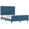 vidaXL Boxspringbett mit Kopfteil Dunkelblau 140 x 200 cm Samt