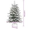 vidaXL Künstlicher klappbarer Weihnachtsbaum Weiß 120 cm PE und PVC