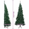 vidaXL Eckiger k&uuml;nstlicher Weihnachtsbaum Gr&uuml;n 180 cm PVC und Metall