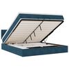 vidaXL Ottoman-Bett mit Matratzen & LED Dunkelblau 200x200 cm Samt