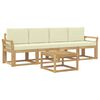 vidaXL Outdoor-Sofagarnitur 5 stk. Wei&szlig; und Creme