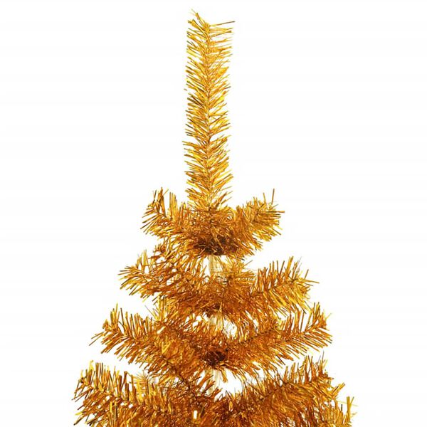 vidaXL Weihnachtsbaum mit 300 LEDs mit St&auml;nder Gold 180 cm PET