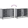 vidaXL Waschbeckenunterschrank Grau Sonoma 80x33x60 cm Holzwerkstoff