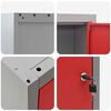 vidaXL Werkzeugschrank mit Regal Rot und Grau 50 x 20 x 55 cm