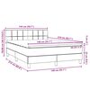 vidaXL Boxspringbett mit Matratze & LED Dunkelblau 140x210 cm Samt