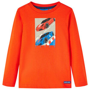Kinder-Langarmshirt Hellorange 104