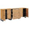 vidaXL Sideboard 3 pcs Braun 180 x 33 x 75 cm Massivholz Mango