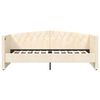 vidaXL Tagesbett mit Matratze USB Creme Samt 90x200 cm