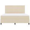 vidaXL Boxspringbett mit Matratze Creme 180 x 200 cm Stoff