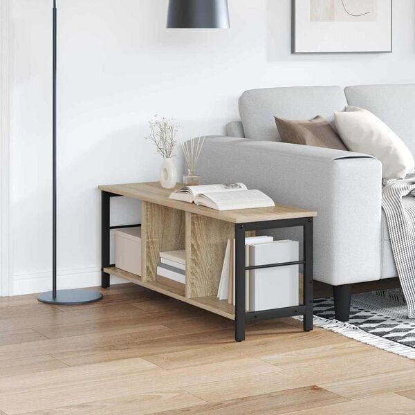 vidaXL B&uuml;cherregal Sonoma-Eiche 102 x 32 x 40,5 cm Holzwerkstoff