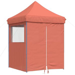 vidaXL Partyzelt Faltbar Pop-Up mit 4 Seitenteilen Terrakottarot