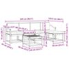 vidaXL Outdoor-Sofagarnitur 6 pcs Natur und Creme Massivholz Akazie