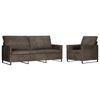 vidaXL Sofa-Set 2 pcs Dunkelgrau Kunstwildleder