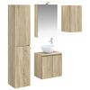 vidaXL Badezimmerschrank-Set 5 pcs Sonoma-Eiche 50 x 14,5 x 70 cm