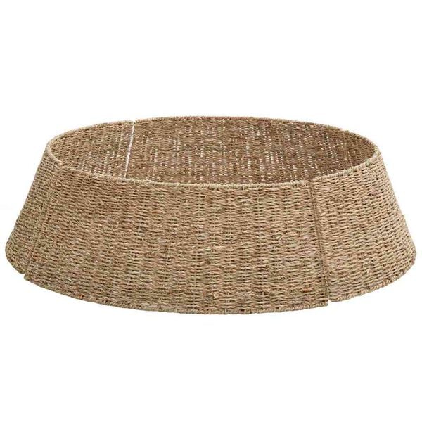 vidaXL Weihnachtsbaumkragen Braun 105 x 105 x 28 cm das Seegras