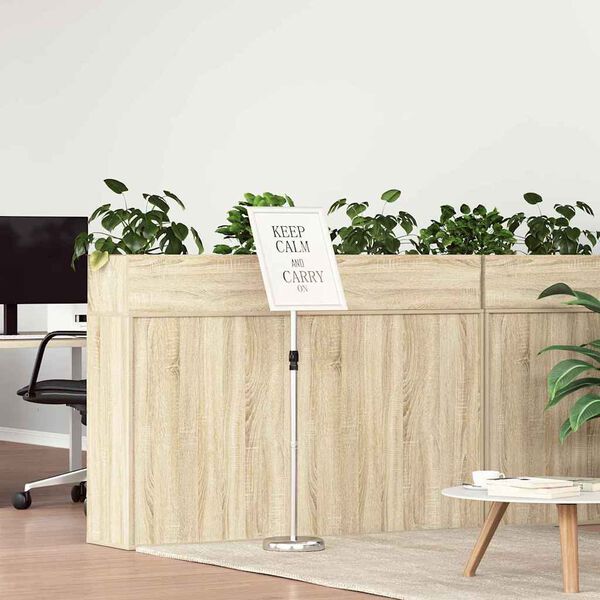 vidaXL Messest&auml;nde Silber 25 x 25 x 125 cm Aluminium