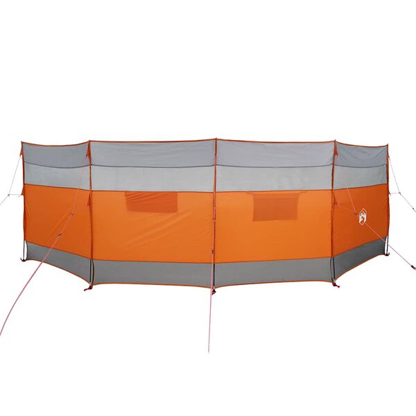 vidaXL Camping-Windschutz Grau und Orange 510x153 cm Wasserdicht