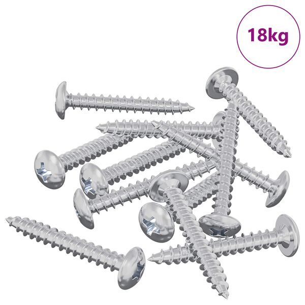 vidaXL Holzschrauben 8451 pcs Silber Stahl