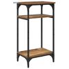 vidaXL Beistelltisch mit Regal Altholz 40 x 30 x 75 cm Holzwerkstoff