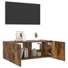 vidaXL TV-Wandschrank mit LED-Leuchten R&auml;uchereiche 80x35x31 cm