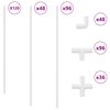 vidaXL PVC Rohr 12 pcs Wei&szlig; 12,2 x 1,8 x 500 mm PP und PE