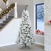 vidaXL K&uuml;nstlicher klappbarer Weihnachtsbaum Wei&szlig; 240 cm PE und PVC