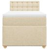 vidaXL Boxspringbett mit Matratze Creme 80x200 cm Stoff