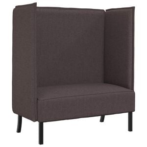 vidaXL Hoher R&uuml;cken Sofa 101cm Dunkelbraun Stoff