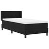 vidaXL Boxspringbett mit Matratze Schwarz 200 x 100 cm Polyester