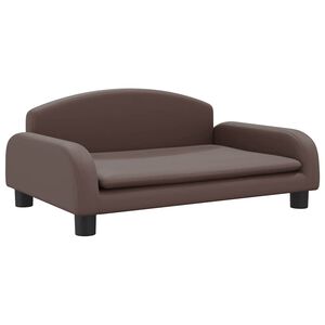 vidaXL Kindersofa Braun 70x45x30 cm Kunstleder
