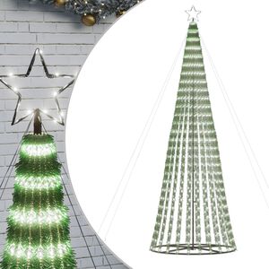 vidaXL LED Weihnachtsbaum 688 LEDs Kaltwei&szlig; 300 cm