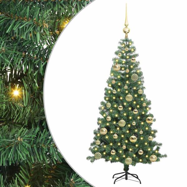 vidaXL Weihnachtsbaum mit 150 LEDs mit St&auml;nder Gr&uuml;n 120 cm PVC