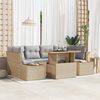 vidaXL Garten Essgruppe mit Kissen 9 pcs Beige und Grau