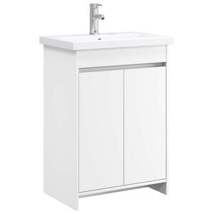 vidaXL Badezimmerm&ouml;bel-Set Wei&szlig; 61 x 40 x 84,5 cm Holzwerkstoff