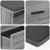 vidaXL Flurbank mit Kissen mit Speicher Graues Sonoma 100 x 38 x 46 cm