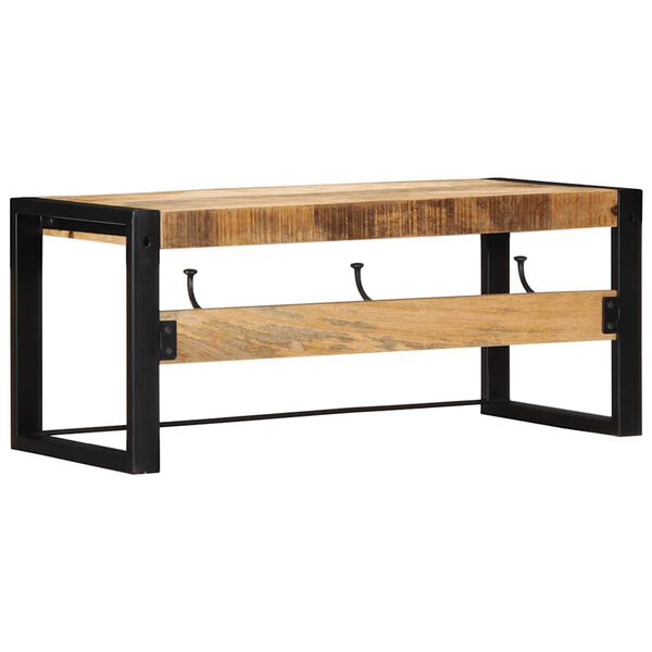 vidaXL Garderobe 80x35x35 cm Raues Massivholz Mango