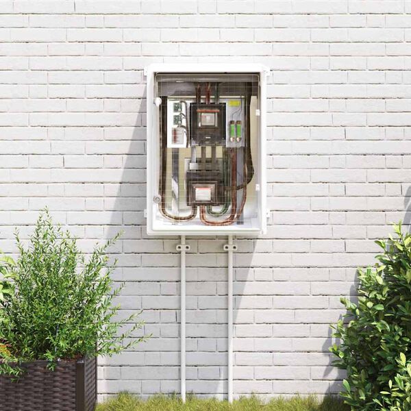 vidaXL Steuerungsschrank Grau 50 x 24,5 x 70 cm ABS Kunststoff