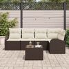 vidaXL Sofa Set mit Kissen Braun Polyester