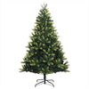 vidaXL K&uuml;nstlicher geflammter Weihnachtsbaum 150 LEDs Gr&uuml;n 150 cm