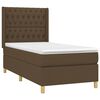 vidaXL Boxspringbett mit Matratze Dunkelbraun 90x200 cm Stoff