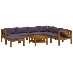 vidaXL 8-tlg. Garten-Lounge-Set mit Auflage Massivholz Akazie
