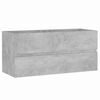 vidaXL Waschbeckenunterschrank Betongrau 100x38,5x45 cm Holzwerkstoff