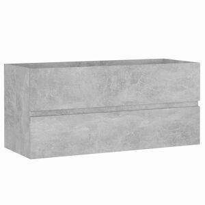 vidaXL Waschbeckenunterschrank Betongrau 100x38,5x45 cm Holzwerkstoff