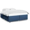 vidaXL Bettgestell ohne Matratze Blau 180x200 cm Stoff