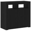 vidaXL Sideboard Schwarz Eichen-Optik 80 x 35 x 75 cm Holzwerkstoff
