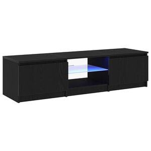 vidaXL TV-Schr&auml;nk 140 x 38,5 x 36 cm Schwarz Eichen-Optik