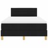 vidaXL Boxspringbett mit Matratze Schwarz 120 x 190 cm Stoff