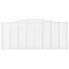 vidaXL Gabionen mit Hochbogen 10 Stk 400x30x160/180cm Verzinktes Eisen